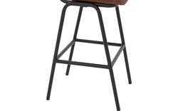 Goossens barstoel chaplin bruin leer - 8196000-02