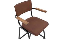 Goossens barstoel chaplin bruin leer - 8196000-02