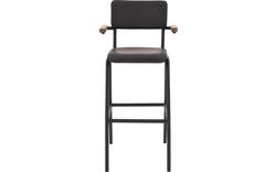 Goossens barstoel chaplin grijs leer - 8196002-02