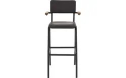 Goossens barstoel chaplin grijs leer - 8196002-02
