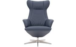 Goossens excellent relaxstoel avec blauw leer - 8196115-01