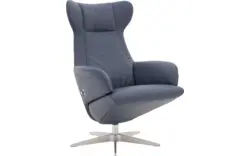 Goossens excellent relaxstoel avec blauw leer - 8196115-02