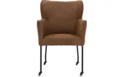 Goossens excellent eetkamerstoel leogang bruin leer - 8196134-02
