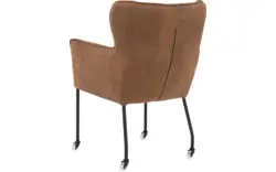 Goossens excellent eetkamerstoel leogang bruin leer - 8196134-02