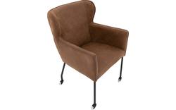 Goossens excellent eetkamerstoel leogang bruin leer - 8196134-02