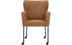 Goossens excellent eetkamerstoel leogang bruin leer - 8196135-02