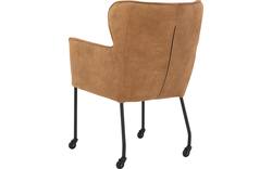 Goossens excellent eetkamerstoel leogang bruin leer - 8196135-02