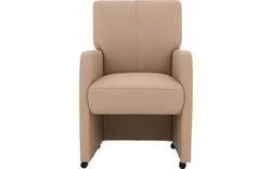 Goossens eetkamerstoel leen wit leer - 8196141-02