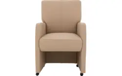 Goossens eetkamerstoel leen wit leer - 8196141-02