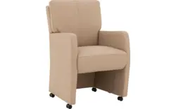 Goossens eetkamerstoel leen wit leer - 8196141-02