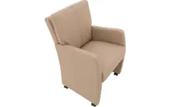 Goossens eetkamerstoel leen wit leer - 8196141-02