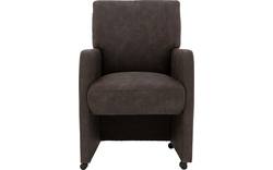 Goossens eetkamerstoel leen grijs microvezel - 8196142-02