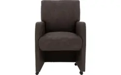 Goossens eetkamerstoel leen grijs microvezel - 8196142-02