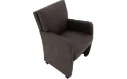 Goossens eetkamerstoel leen grijs microvezel - 8196142-02