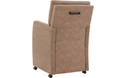 Goossens eetkamerstoel leen bruin micro leer - 8196144-02