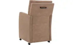Goossens eetkamerstoel leen bruin micro leer - 8196144-02