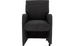 Goossens eetkamerstoel leen grijs microvezel - 8196145-02