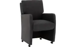 Goossens eetkamerstoel leen grijs microvezel - 8196145-02