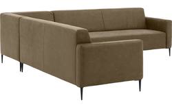 Goossens hoekbank key west groen micro leer - 8196254-393-01