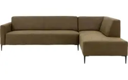Goossens hoekbank key west groen micro leer - 8196255-gespiegeld-01
