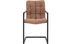 Goossens eetkamerstoel steven bruin microvezel - 8200004-02