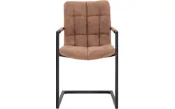 Goossens eetkamerstoel steven bruin microvezel - 8200004-02