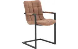 Goossens eetkamerstoel steven bruin microvezel - 8200004-02