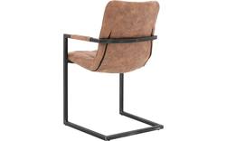 Goossens eetkamerstoel steven bruin microvezel - 8200004-03