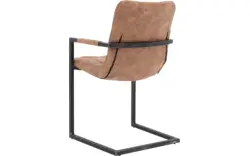Goossens eetkamerstoel steven bruin microvezel - 8200004-02