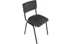 Goossens eetkamerstoel chaplin grijs stof - 8200075-02