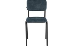 Goossens eetkamerstoel chaplin blauw stof - 8200077-02