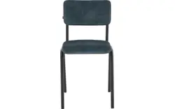 Goossens eetkamerstoel chaplin blauw stof - 8200077-02