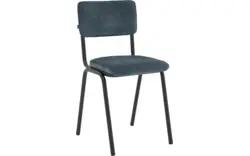 Goossens eetkamerstoel chaplin blauw stof - 8200077-02
