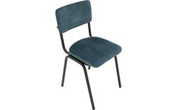 Goossens eetkamerstoel chaplin blauw stof - 8200077-02