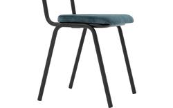 Goossens eetkamerstoel chaplin blauw stof - 8200077-02