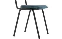Goossens eetkamerstoel chaplin blauw stof - 8200077-02