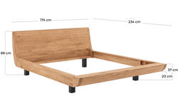 Goossens excellent bedframe denzo blank eiken - 8200340-01 schaduw 1