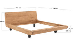 Goossens excellent bedframe denzo blank eiken - 8200340-01 schaduw 1