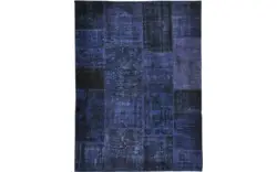 Goossens eco vloerkleed lancet blauw wol - 8201377-03