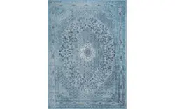 Goossens basic vloerkleed canto blauw katoen - 8201551-01