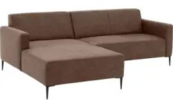 Goossens loungebank key west bruin micro leer - 8201624-396-gespiegeld-01