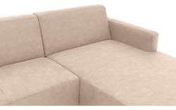 Goossens loungebank key west beige micro leer - 8201624-403-01