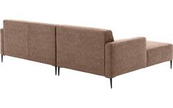 Goossens loungebank key west bruin micro leer - 8201999-394-gespiegeld-01
