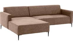 Goossens loungebank key west bruin micro leer - 8201999-394-gespiegeld-01