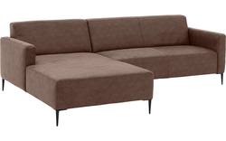 Goossens loungebank key west bruin micro leer - 8201999-396-gespiegeld-01