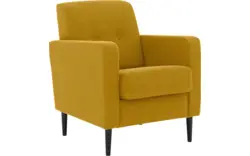 Goossens fauteuil hipp geel stof - 8202002-372-02