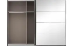Goossens basic kledingkast miami grijs hoogwaardig meubelplaat - 8202033-02