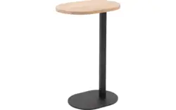 Goossens nachtkastje oval wit eiken - 8202356-01