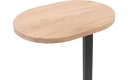 Goossens nachtkastje oval wit eiken - 8202356-01