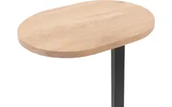 Goossens nachtkastje oval wit eiken - 8202356-01